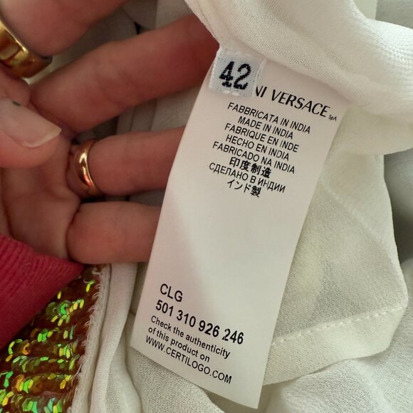 Versace Collection gold sequins mini skirt size 42 - Picture 5 of 6